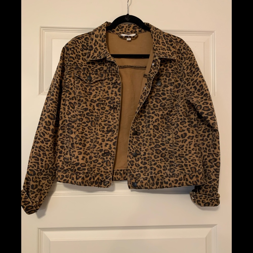 Leopard Denim Jacket